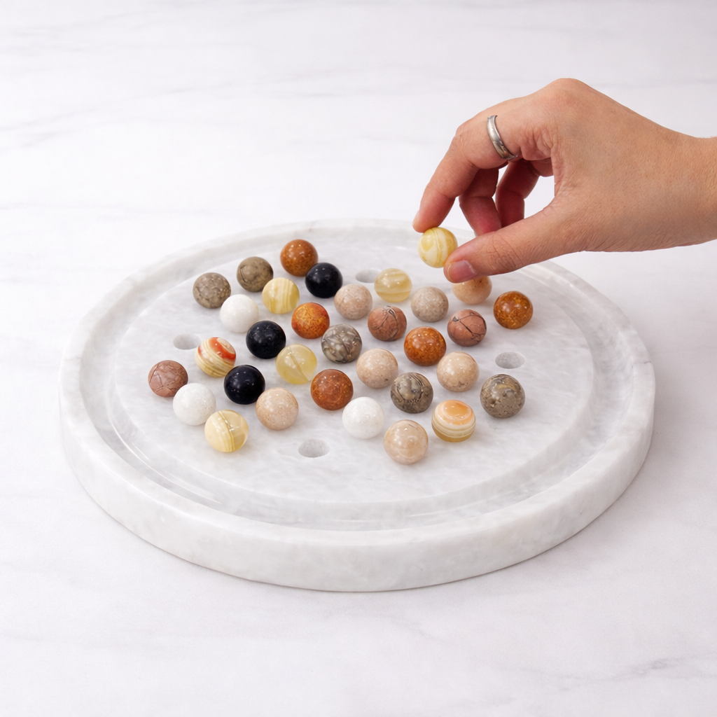 10-Inch (25cm) Marble Peg Solitaire