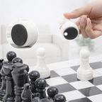15-Inch (38cm) Black & White Marble Chess Set with Storage Box